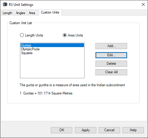 R3UNITS — Custom Units tab