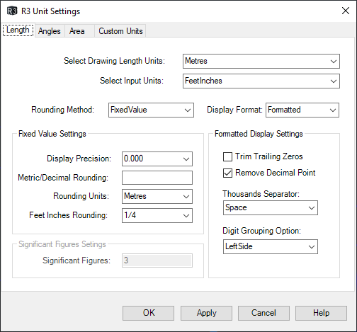 R3UNITS — Length tab